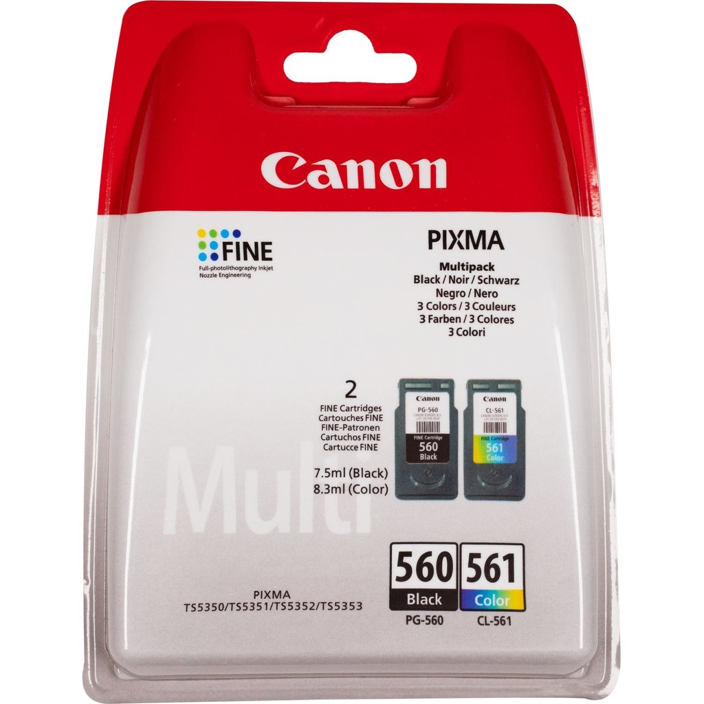 Canon PG560/CL561 Multipack Ink Cartridges - 2 Pack