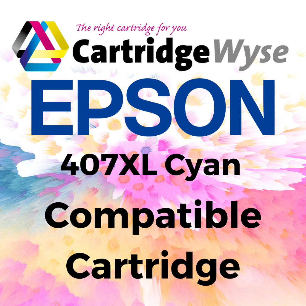 [E407C] Compatible Epson 407XL Cyan High Capacity Ink Cartridge - T07U2