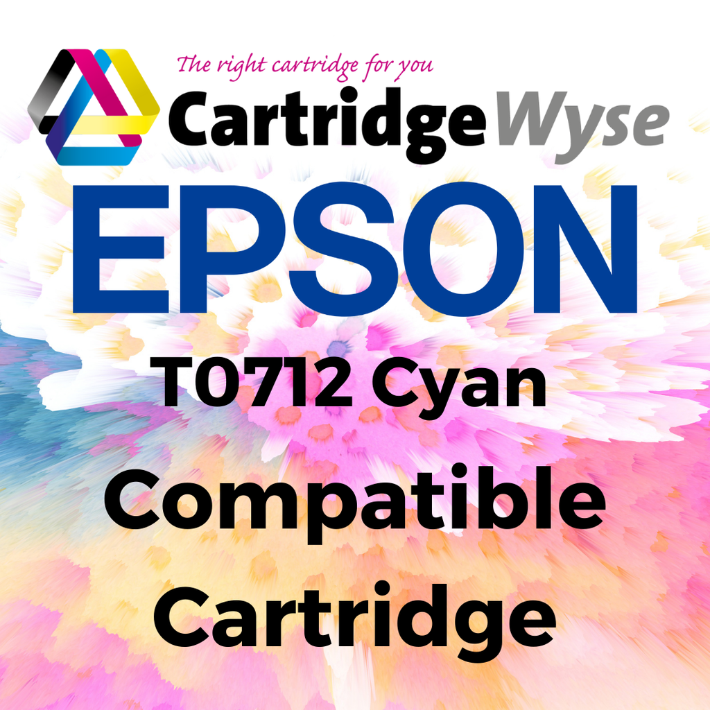 Compatible Epson T0712 Cyan Ink Cartridge