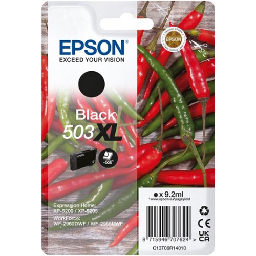 Epson 503XL Black High Capacity Ink Cartridge - Chilli - T09R1