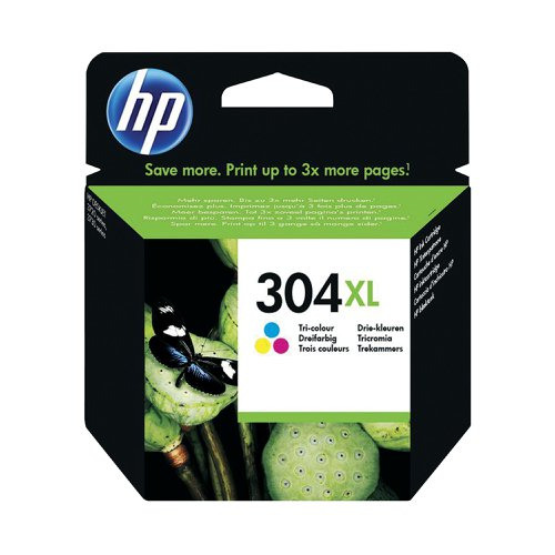 HP 304XL Tri-Colour High Capacity Ink Cartridge - N9K07AE