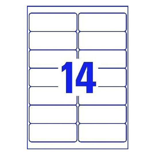 Multipurpose Labels - 105x42mm - 14 per sheet - 100 sheets - 1400 labels