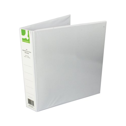 A4 Presentation Binder - 40mm - 4-D Ring - White - Single