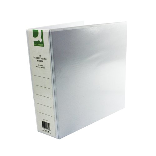 A4 Presentation Binder - 65mm - 4-D Ring - White - Single