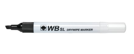 [KF26035] Drywipe Marker Pen Black (Pack of 10)