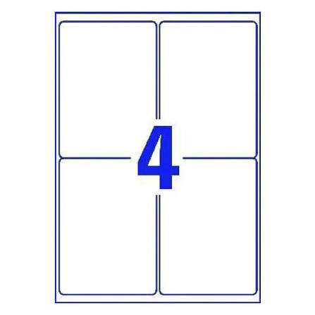 Multipurpose Labels - 139x99mm - 4 per sheet - 100 sheets - 400 labels