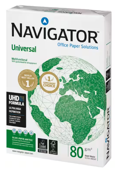 Navigator Universal A4 Paper 80gsm - White - Pack of 500
