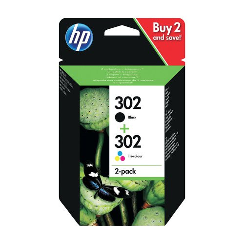 HP 302 Standard Capacity Combo 2-Pack