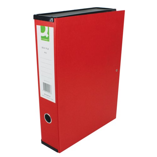 70/75mm Box File - Foolscap - Red - Single