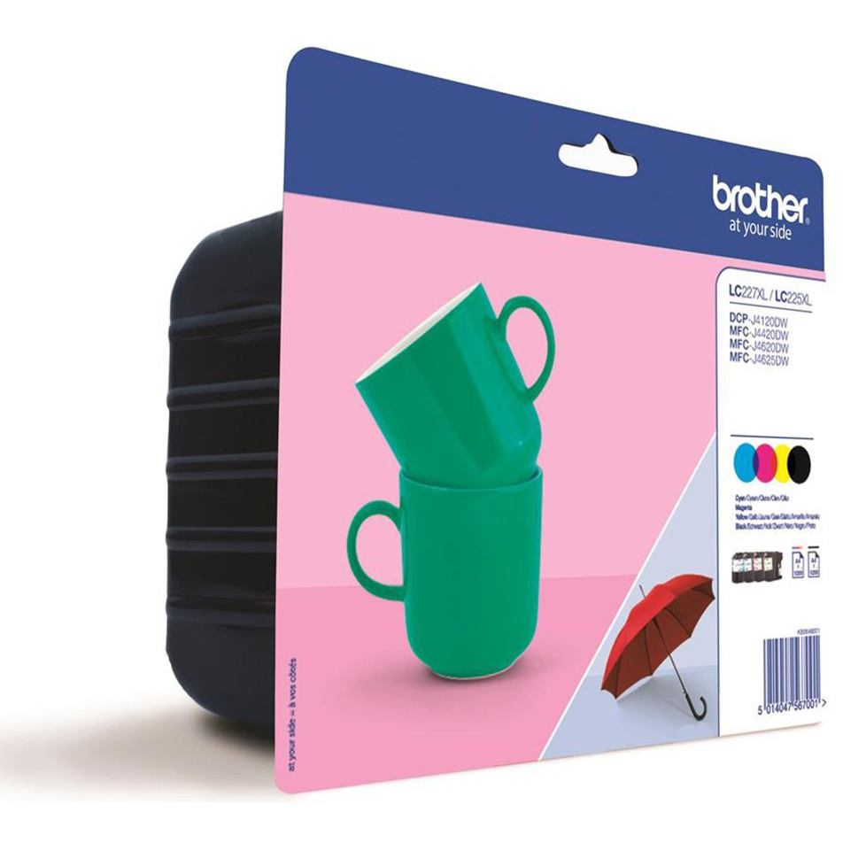Brother LC227/LC225XL High Capacity Ink Cartridge Multipack
