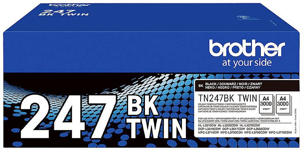 Brother TN247 Black High Capacity Toner Cartridge - Twin Pack