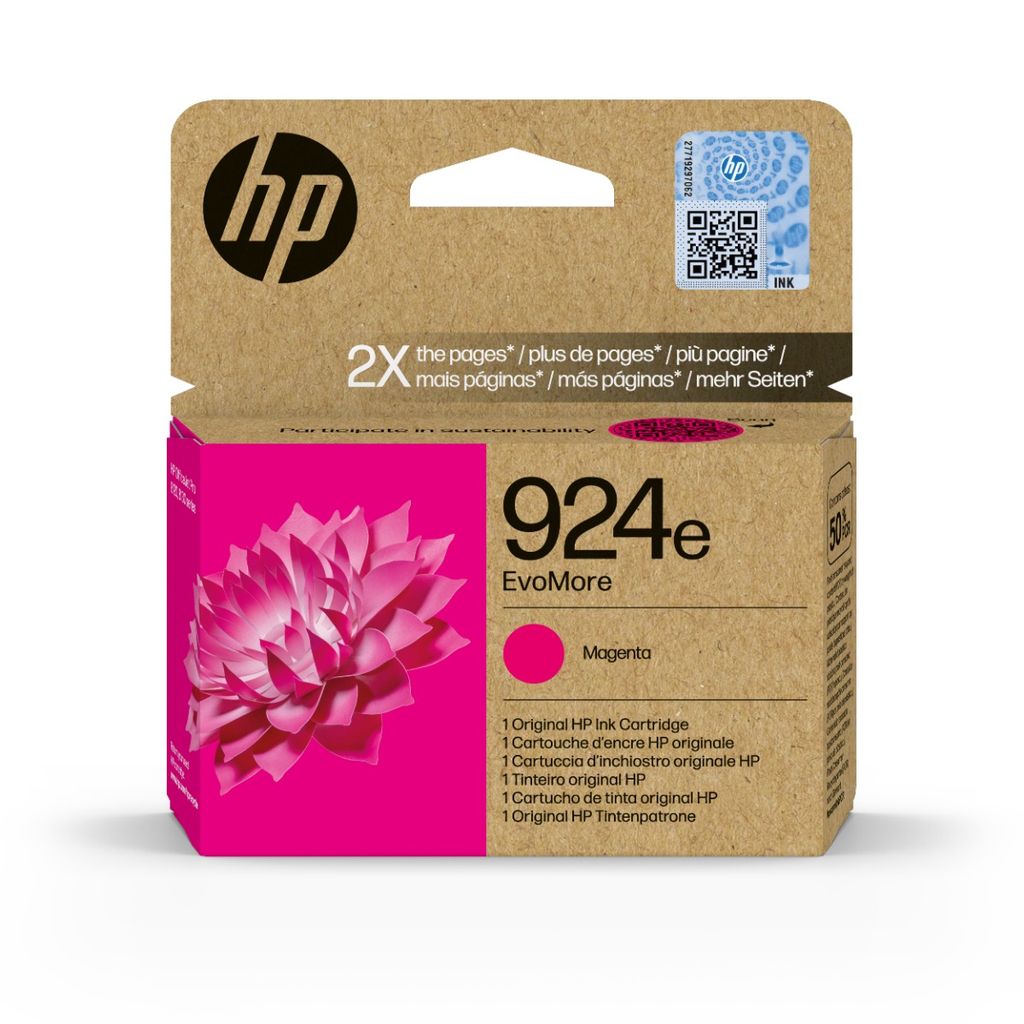 HP 924E (XL) Magenta High Capacity Ink Cartridge - 4K0U8NE