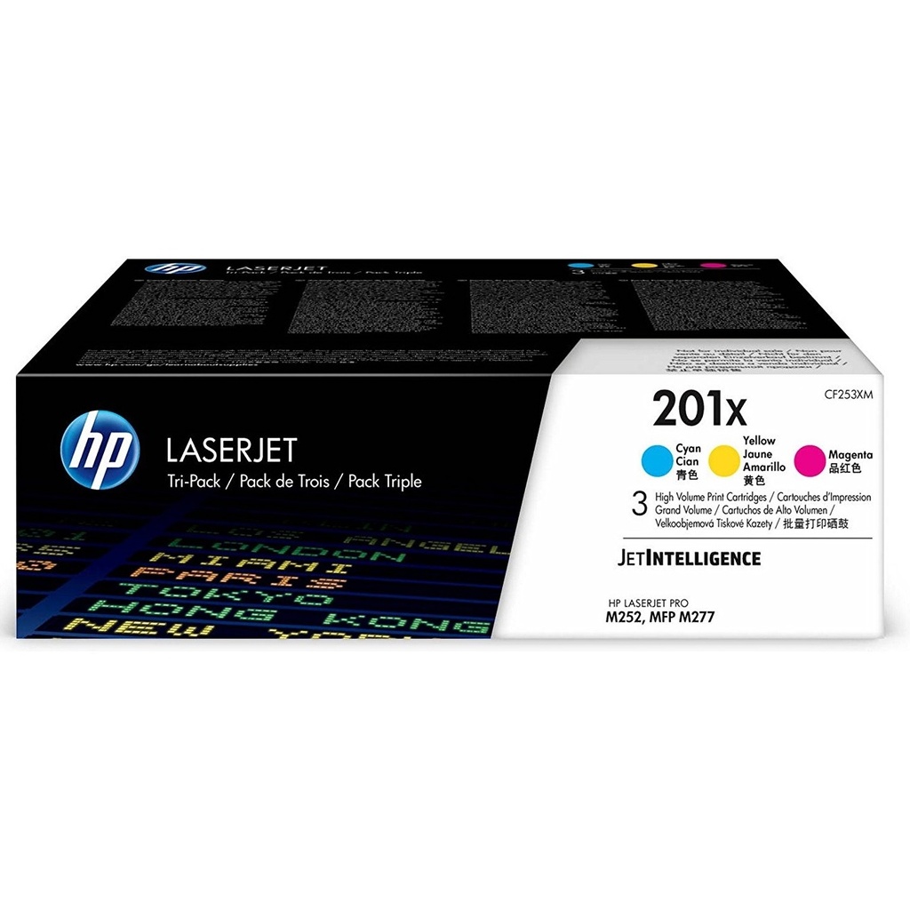 HP 201X Colour High Capacity Toner Cartridges - Multipack - CF253XM