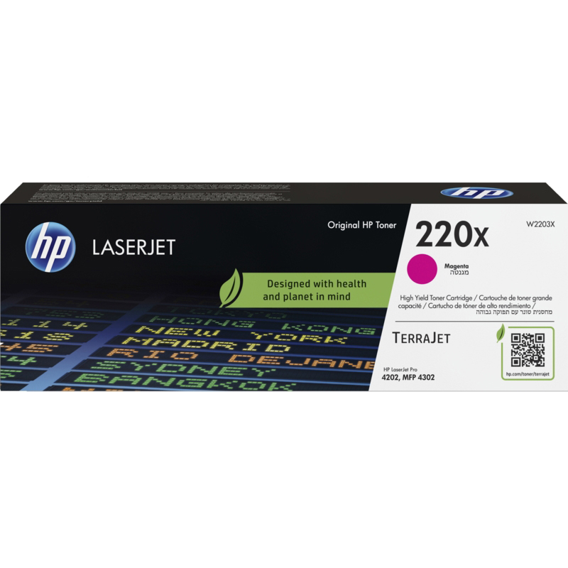 HP 220X Magenta High Capacity Toner Cartridge - W2203X