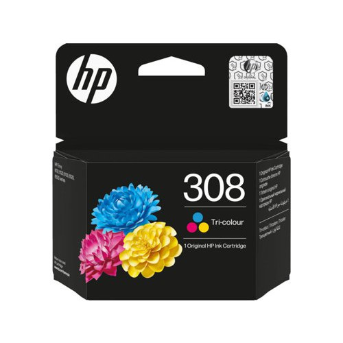 HP 308 Tri-Colour Standard Capacity Ink Cartridge - 7FP20UE