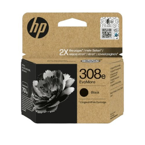 HP 308e Black High Capacity Ink Cartridge - 7FP22UE