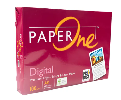 [P1PA3100] Paper One Office Paper A3 100gsm - White - Pack of 500