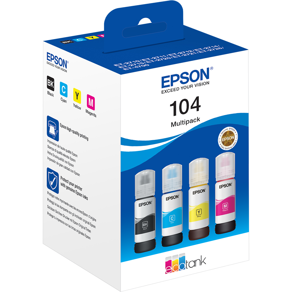 Epson 104 EcoTank Multipack Ink Bottles - T00P640