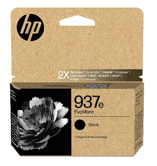 HP 937e EvoMore Black High Capacity Ink Cartridge