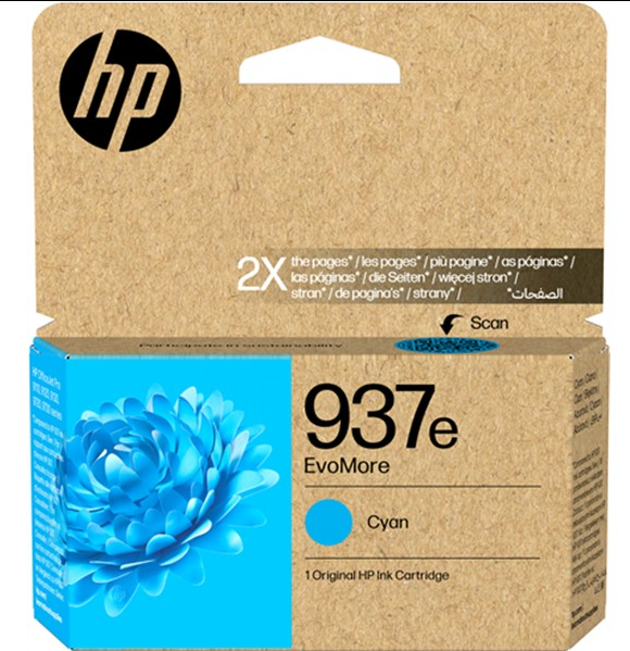 [HP4S6W6NE] HP 937e EvoMore Cyan High Capacity Ink Cartridge