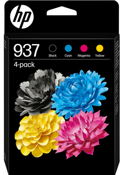 [HP6C400NE] HP 937 4 Colours Standard Ink Cartridges - 3850 Pages 