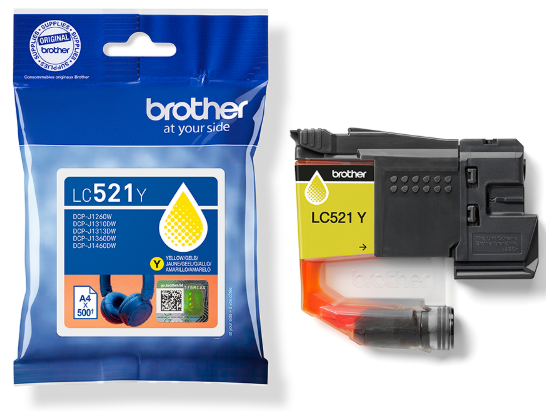 Brother LC521 Yellow Ink Cartridge
