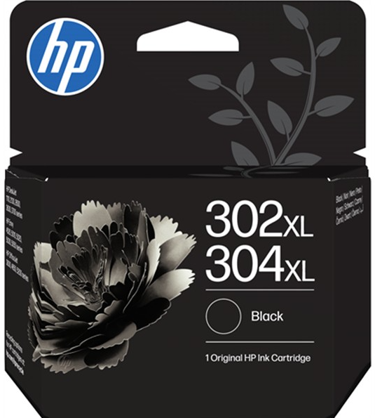 HP 302XL or 304XL Black High Capacity Ink Cartridge - B7RT9AE