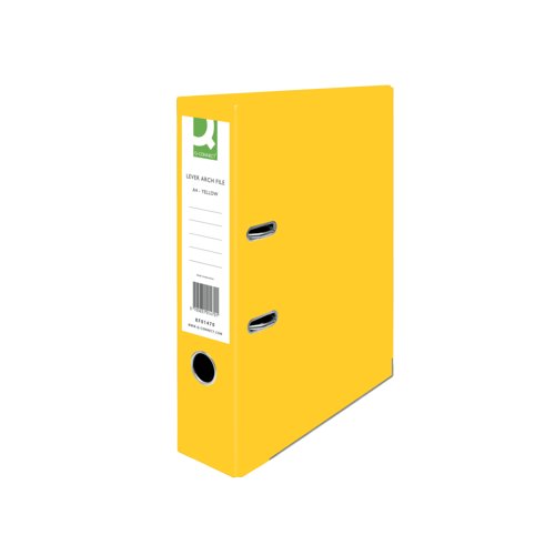 Coloured Lever Arch Files - A4 - Yellow - Single