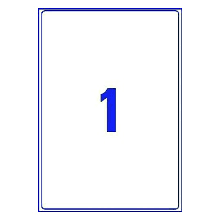 [15124SM] Multipurpose Labels - 199.6x289mm - 1 Per Sheet - 100 Sheets - 100 Labels