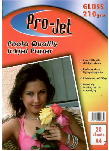 [PJ2106X4] Pro-Jet 6x4 210gsm Photo Paper - 20 pack