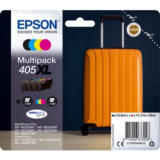 Epson 405XL High Capacity Ink Cartridge Multipack - 4 Inks - T05H6