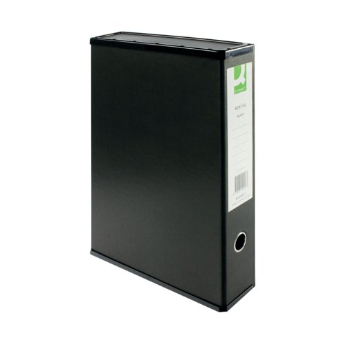 [86066PG] 70/75mm Box File - Foolscap - Black - Single