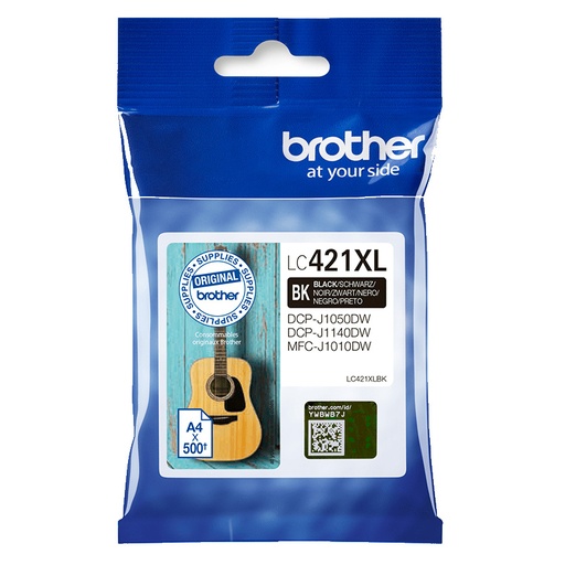 [BRLC421XLBK] Brother LC421XL Black High Capacity Ink Cartridge 