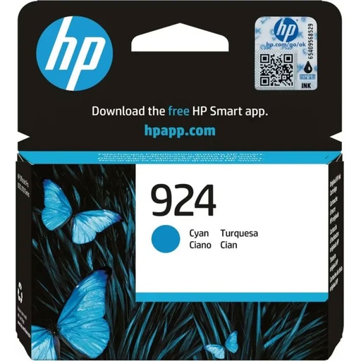 [HP4K0U3NE] HP 924 Cyan Standard Capacity Ink Cartridge - 4K0U3NE