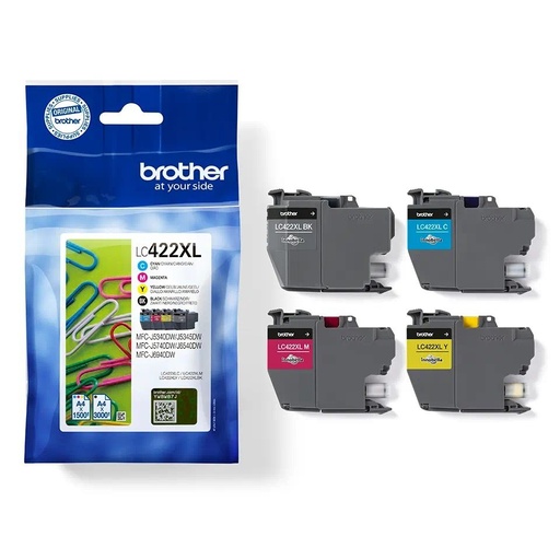 Brother LC422XL High Capacity Multipack Ink Cartridges - 4 Inks