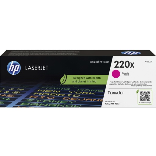 [HPW2203X] HP 220X Magenta High Capacity Toner Cartridge - W2203X