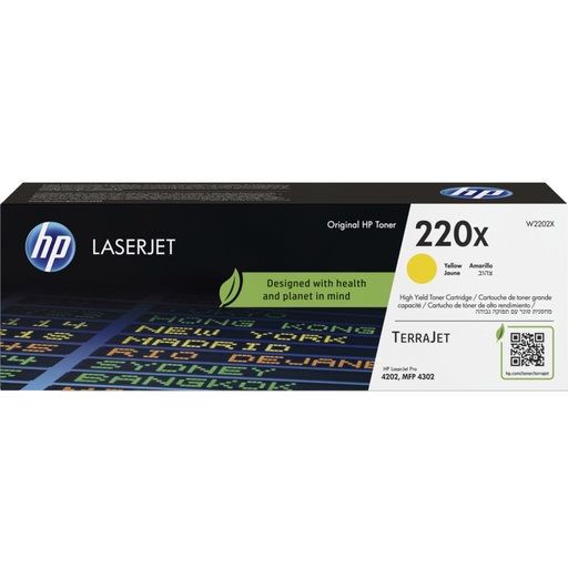 [HPW2202X] HP 220X Yellow High Capacity Toner Cartridge - W2202X