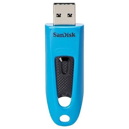 SanDisk 32GB Ultra USB 3.0 Slide Blue Flash Drive
