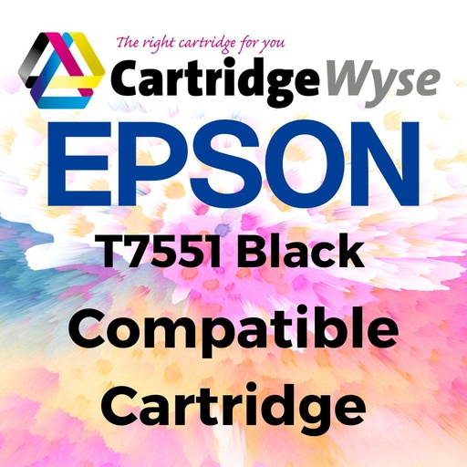 Compatible Epson T7551 Black High Capacity Ink Cartridge - T755140